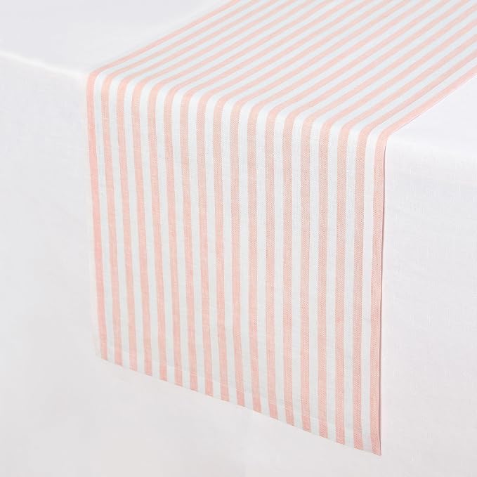 Solino Home Striped Linen Table Runner 90 Inches Long - Image 2