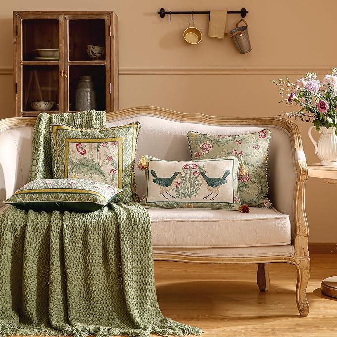 patdrea Designer Pack of 2 Rectangle Throw Pillow Covers, French Vintage Rustic - Image 6