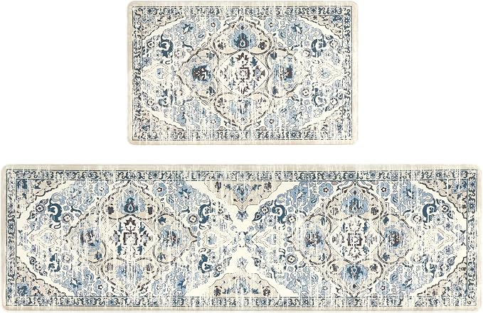 Ileading Anti Fatigue Kitchen Rugs Sets of 2 Cushioned Kitchen Mats by Ileading