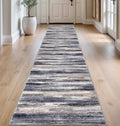 Modern Abstract Runner Rug 14' x 2'7'', 0.32 Inch Thick, Machine Washable by lansny