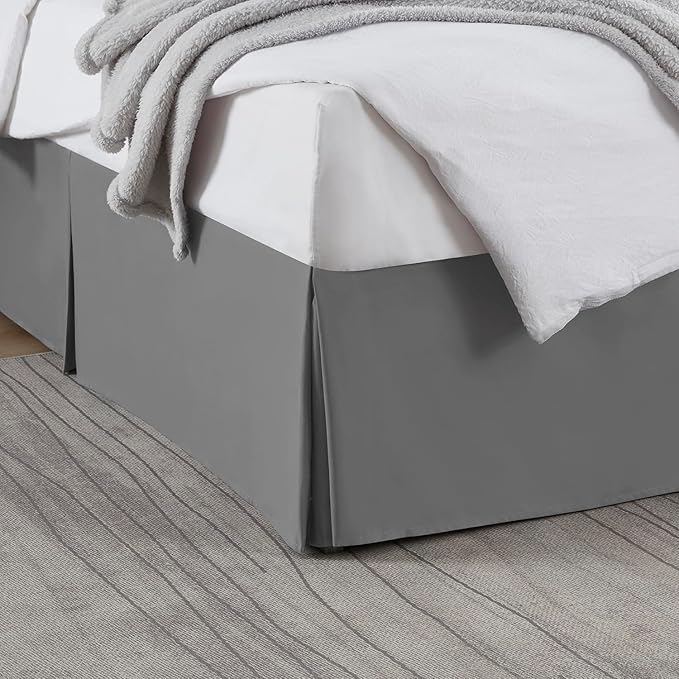 Nestl Grey Blue Bed Skirt Cal King Size by Nestl