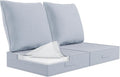Outdoor Water-Resistant Olefin Deep Seat Cushion Set, Thickened Sofa Chair Pad by Aofeite