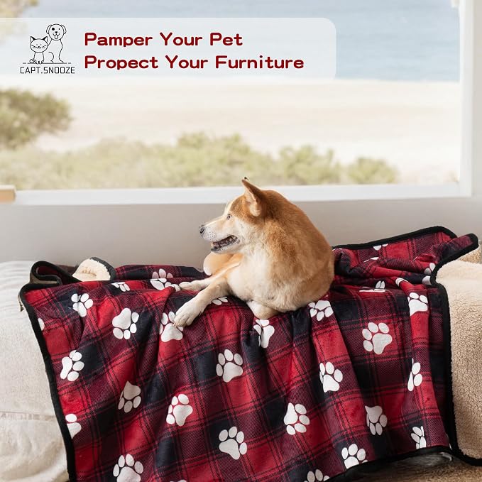Waterproof Dog Blankets Pet Blanket 60"x80", Soft Fluffy Sofa Car Bed Protector - Image 6