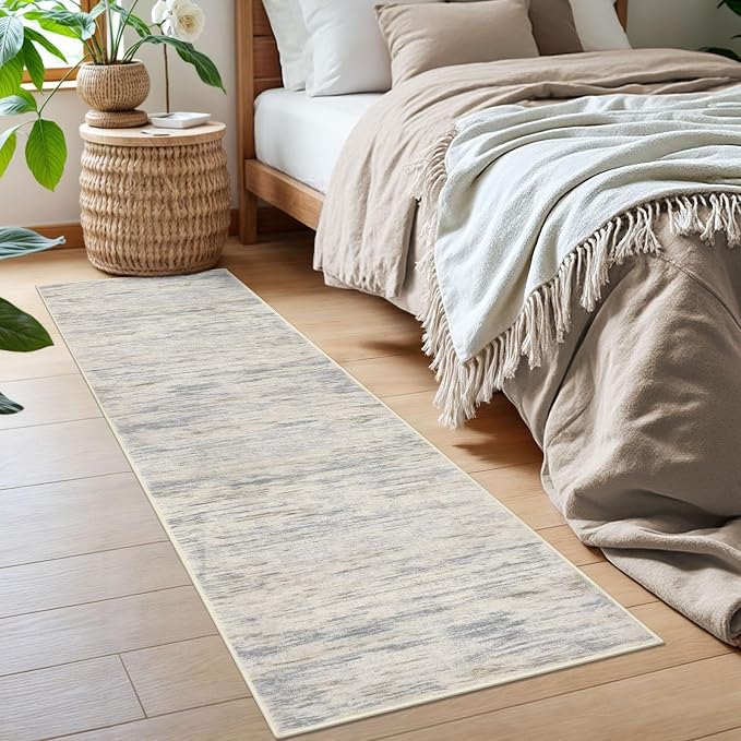 2x6 Modern Abstract Runner Rug for Hallways, Non-Shedding Washable Runners for - Image 3