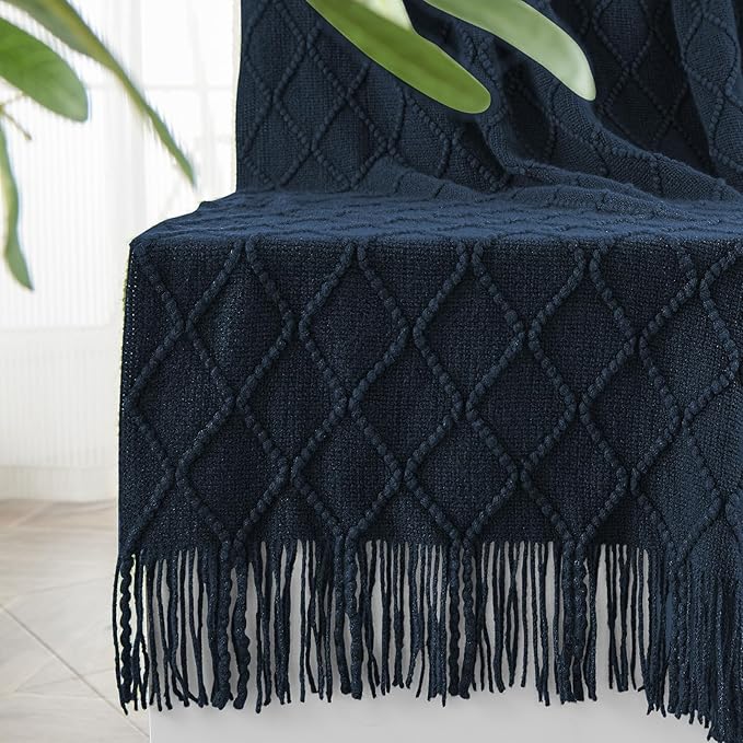 inhand Knitted Throw Blankets for Couch and Bed, Soft Cozy Knit Blanket by inhand