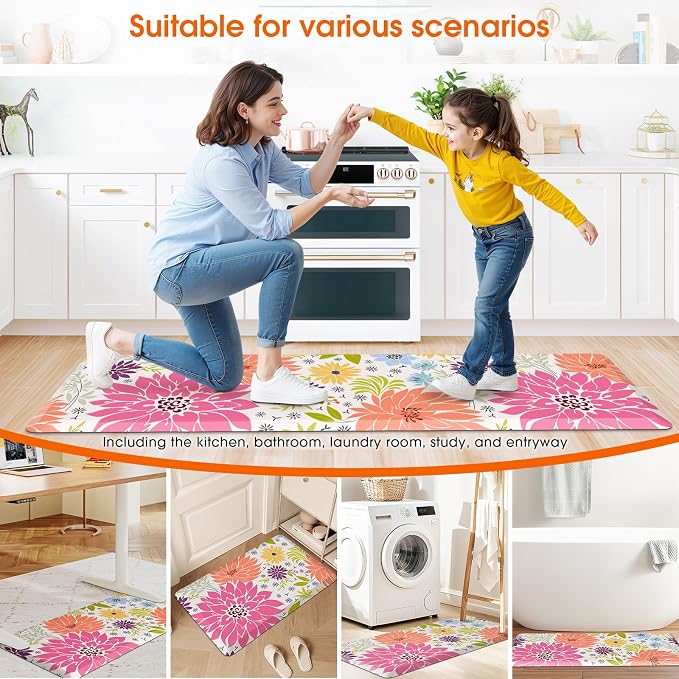 Kitchen Mats for Floor, Cushioned Rug Anti-Fatigue Mats for Kitchen Decor - Image 7