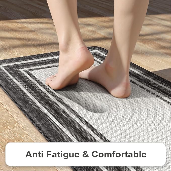 KIMODE Kitchen Rugs Cushioned Anti Fatigue Kitchen Mat Non-Skid Waterproof - Image 3