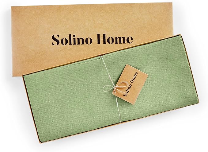 Solino Home Linen Laurel Green Table Runner 36 Inches - Image 5