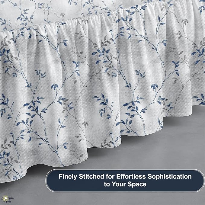 Cottington Lane Ruffled Bed Skirt Twin Size - Image 9