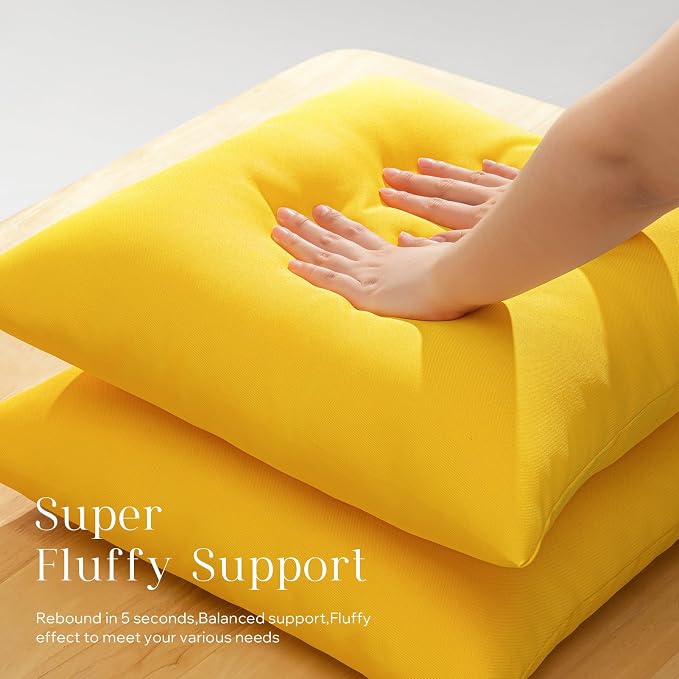 Phantoscope Pack of 2 Premium Dual Usage Outdoor Pillow Inserts, Waterproof - Image 4