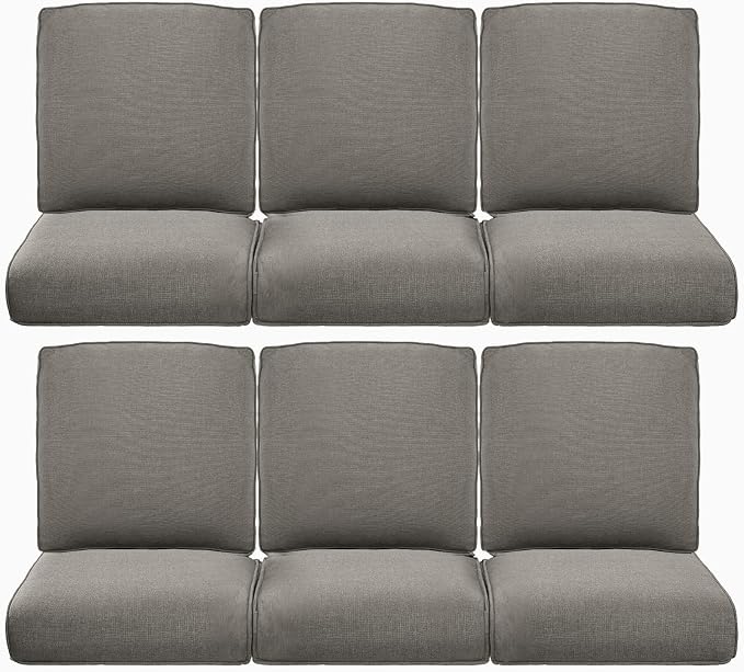 Pop 22x25/22x24 Outdoor Furniture Cushions Set of 6 by ACTREST