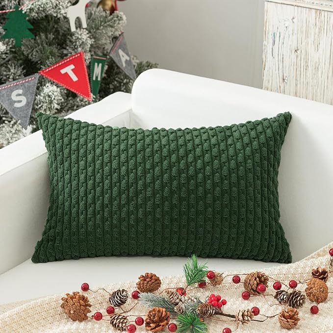Kevin Textile 12x20 Inch Pillow Cover 1 Pack Boho Christmas Decorative Soft by KevinTextile