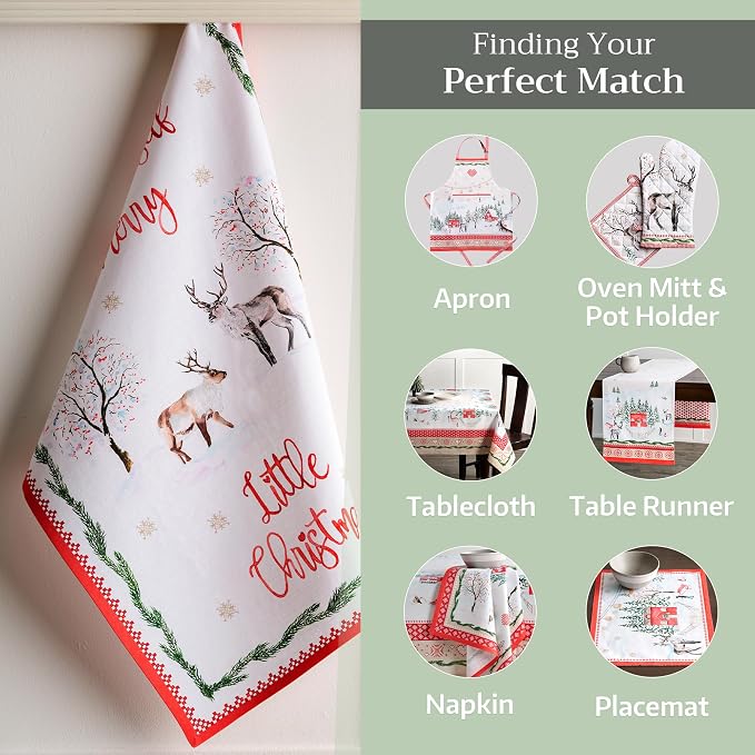 Maison d' Hermine Kitchen Towels Set of 3 100% Cotton 20" x 27.5" Reusable - Image 5