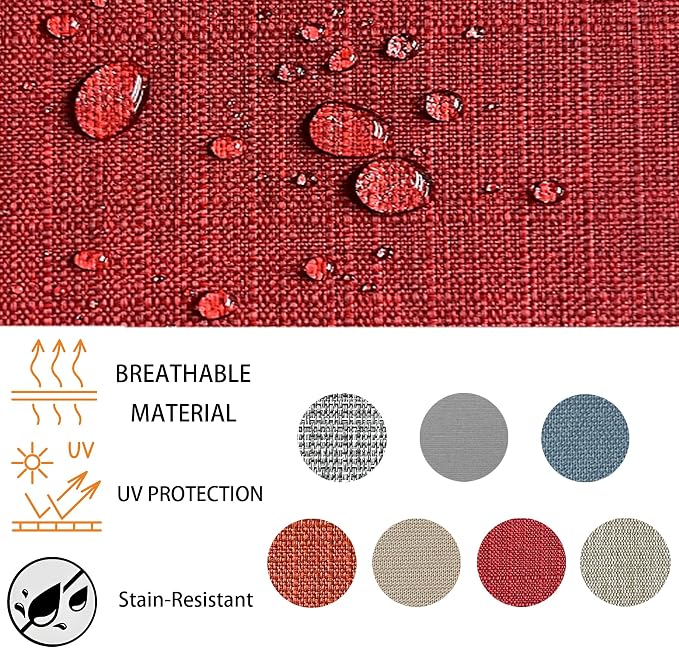 Goodgoods 24x24 inch Outdoor/Indoor Deep Seat Patio Cushions Set of 2 Resilient - Image 5