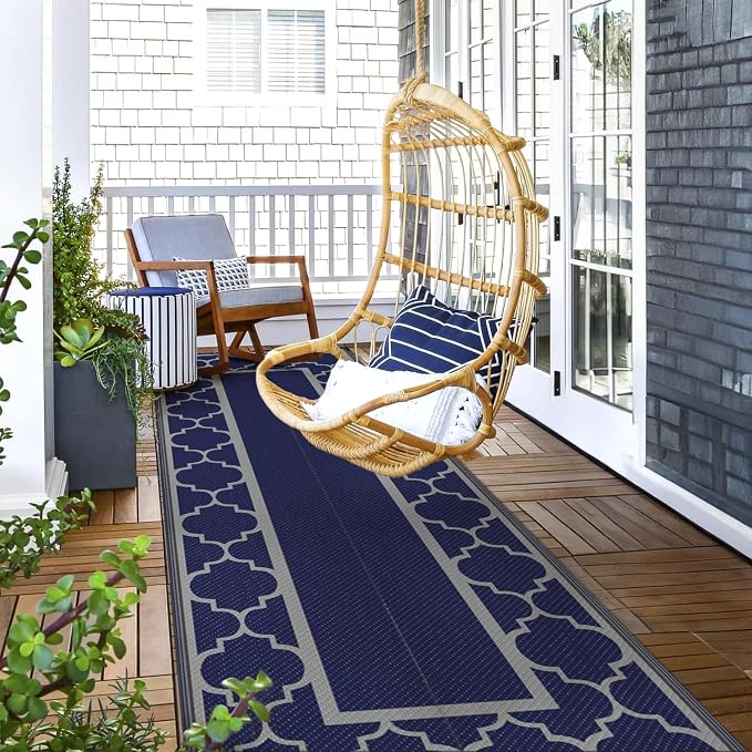 GENIMO 2.5 ' x 8 ' Outdoor Rug for Porch Patio Clearance, Waterproof Indoor - Image 4