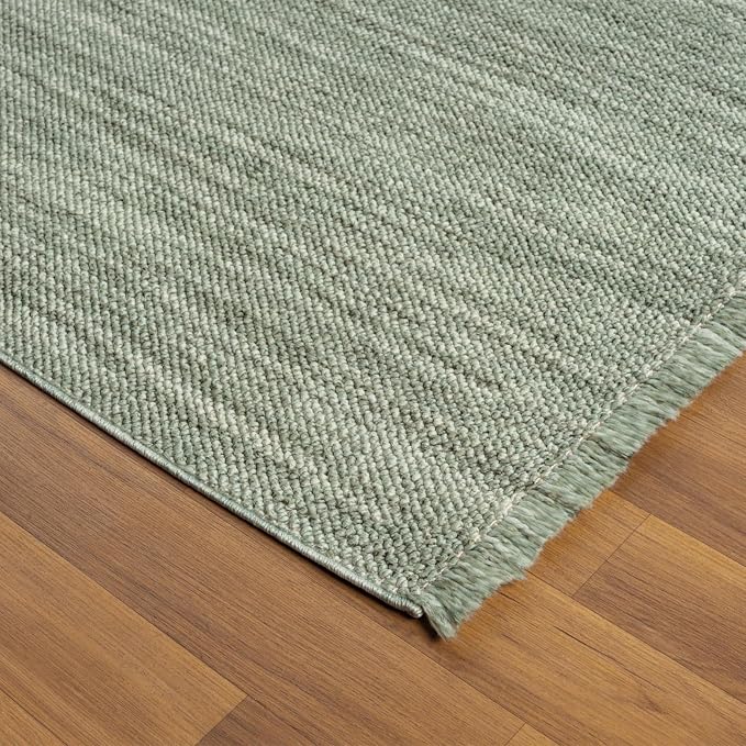 LUXE WEAVERS Solid Machine Woven Green 2x8 Area Rug, Indoor Stain-Resistant - Image 6