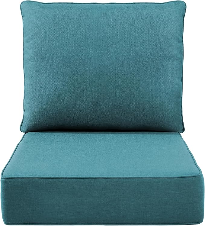 Luxury 6" Outdoor Cushions for Patio Furniture, Fade Resistant Couch Chair by Pugire