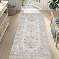 jinchan Hallway Runner Rug 2x8 Vintage Floral Distressed Design by JINCHAN