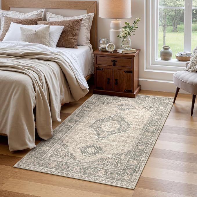 Lahome Oriental Washable Area Rug, 3x5 Soft Rugs - Image 3