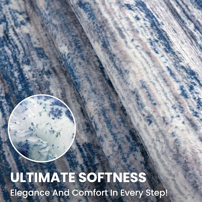 9x12 Modern Abstract Area Rug for Bedroom, Non-Shedding Rugs for Living Room - Image 7