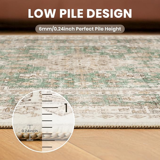 zesthome 6x9 Area Rug, Super Soft Washable Rugs - Image 7