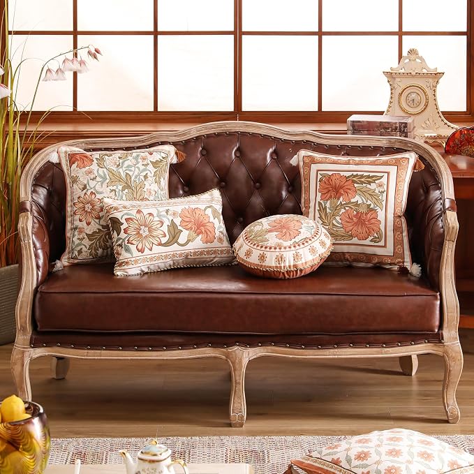 Throw Pillow Covers Pack of 2, Decoration Round Pillows Cushion Covers - Image 5