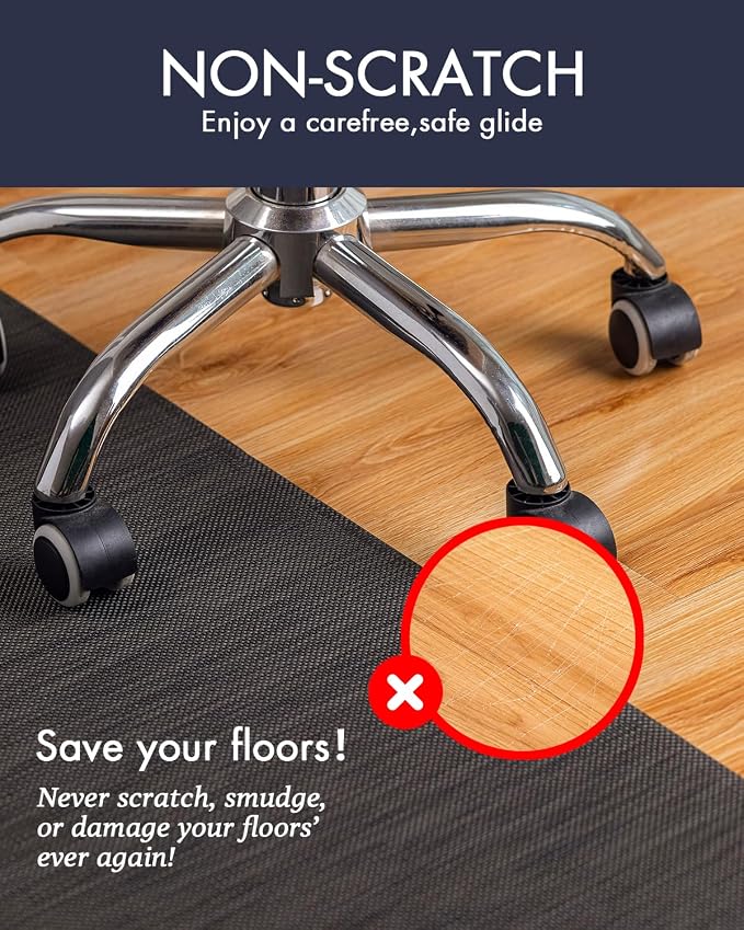 Office Chair Mat for Hardwood Floor Under Desk Computer Rolling Chair Mat for - Image 2