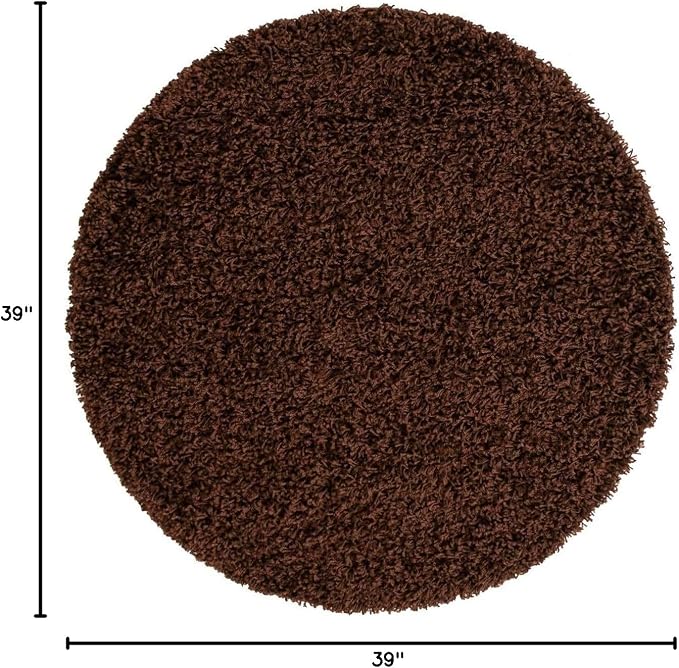 Unique Loom Solid Shag Collection Area Rug - Image 2