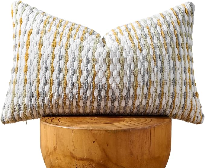 AmHoo Boho Chenille Pillow Cover Decorative Tufted Pillowcase by AmHootextile