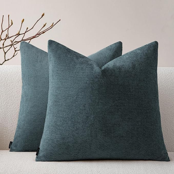 a moment Pack of 2 Decorative Chenille Throw Pillow Covers by amoment