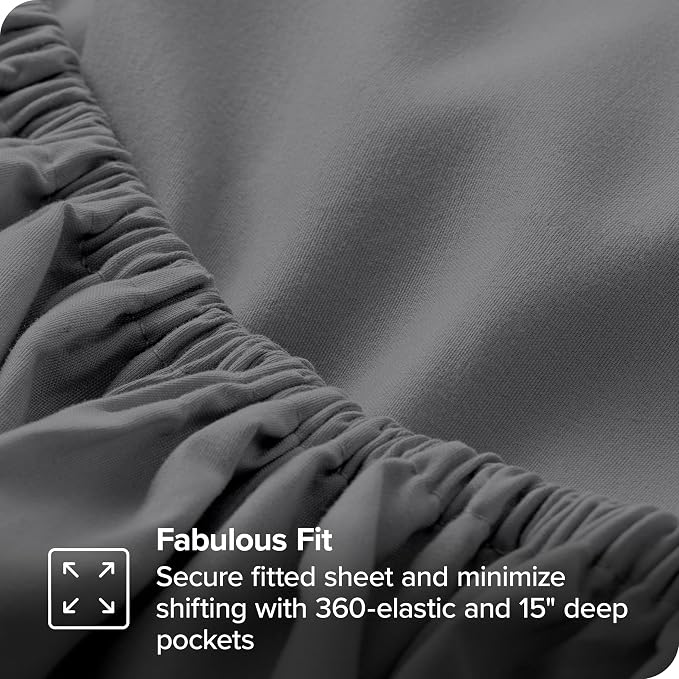 Bare Home Fitted Bottom Sheet Twin Extra Long - Image 5