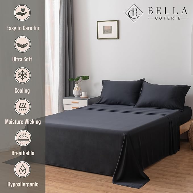 Bella Coterie Luxury Bamboo Viscose King Size Sheet Set | 100% Organically - Image 2