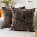 Decorative Throw Pillow Covers 22x22 Inch Set of 2, Soft Solid Farmhouse by ZSkogur