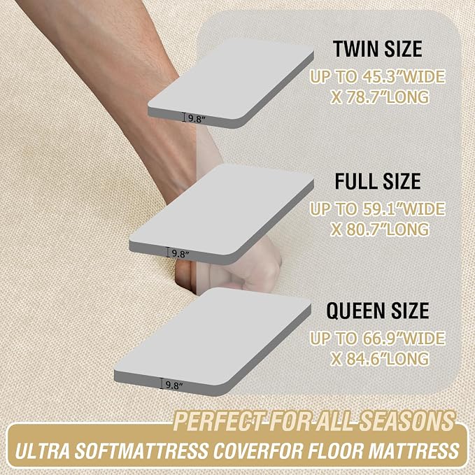 H.VERSAILTEX Full Size Armless Futon Mattress Covers - Image 2