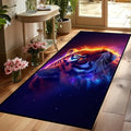 Galaxy Tiger Rug 3D Fierce Tigers Area Rugs by CERYUEE