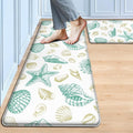 Kitchen Mats for Floor Cushioned Anti Fatigue Sets of 2 Beach Theme Kitchen by Tritard