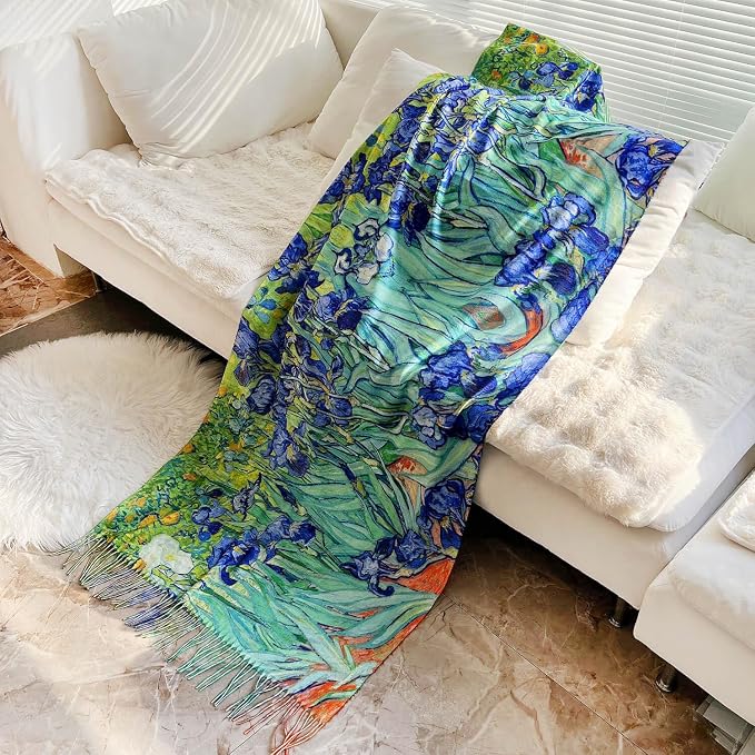 VENVSBEE Reversible Scarf Soft Large Shawl Wrap Blanket Double Sided Art Print - Image 6