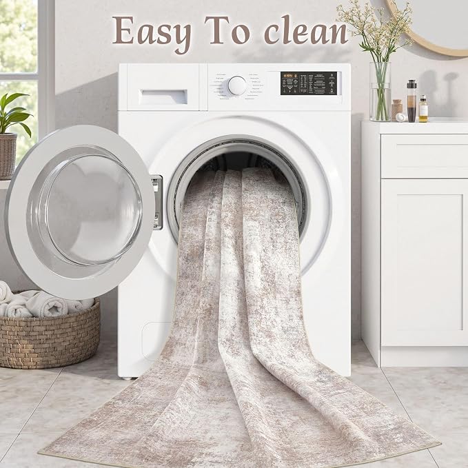 Washable 9X12 Area Rug: Modern Abstract Soft Non-Slip Indoor Rugs Home Decor - Image 5