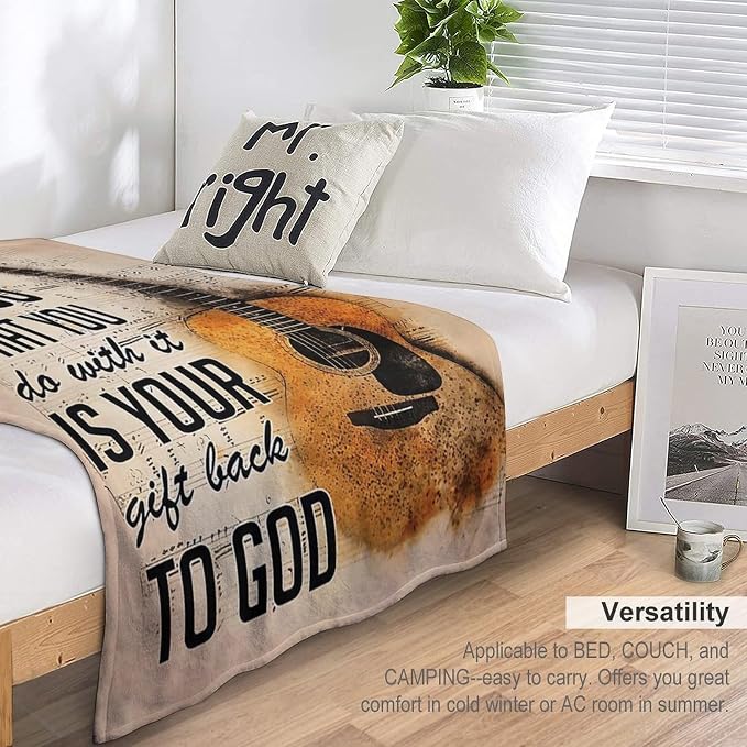 Guitar Music Blanket Gifts for Girls Women Men - Image 5