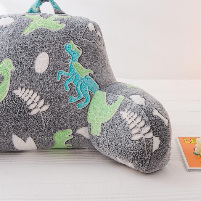 Meeting Story Glow in The Dark Green Dinosaur Luminous Reading Pillows Sparkling - Image 6