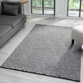 LUXE WEAVERS Solid Machine Woven Smoke 6x9 Area Rug, Indoor Stain-Resistant by LuxeWeavers
