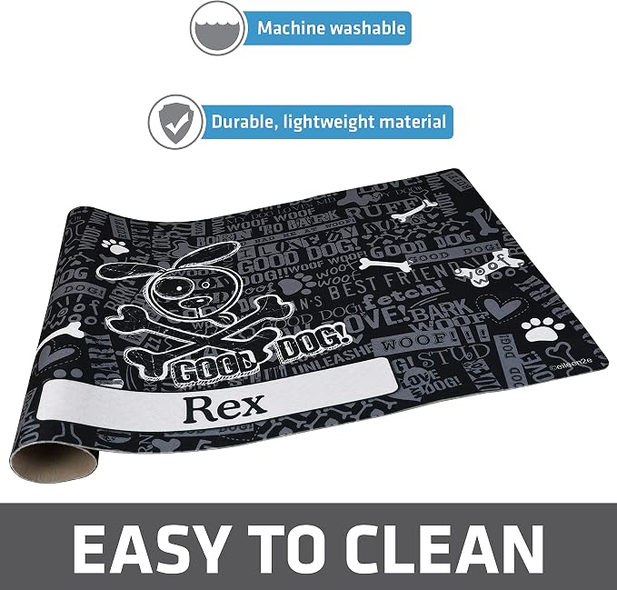 Drymate Personalized Pet Bowl Placemat, Custom Dog & Cat Food Feeding Mat - Image 4