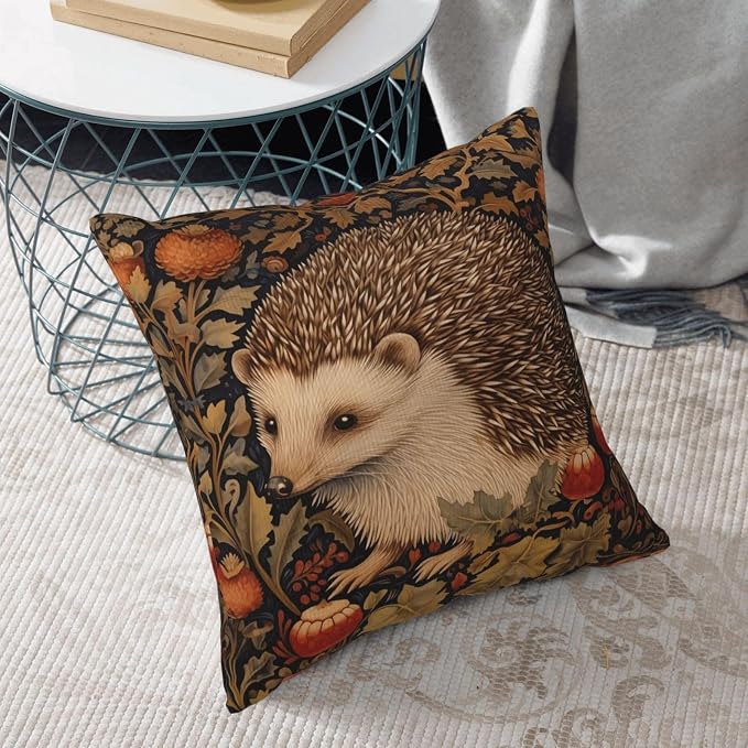William Morris Abstract Vintage Floral Hedgehog Design 18x18 inches Throw - Image 5