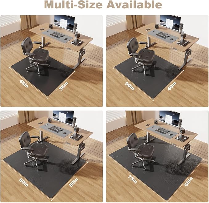 36"x 48" Office Chair Mat for Hardwood, Vinyl Computer Floor Mat, Anti-Slip - Image 6