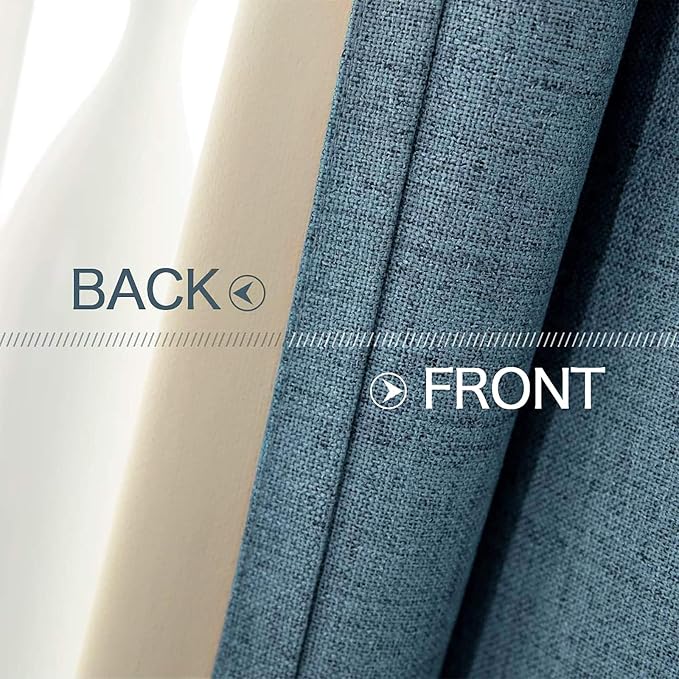 MIULEE 2 Panels Blackout Curtains Polyester Texture Opaque Curtains - Image 6