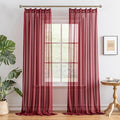 Sheer Pleated Curtains 96 Inch Length by MAIHER