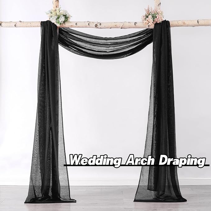 DONREN Luxury Soft Sheer Curtains Scarf - Image 2