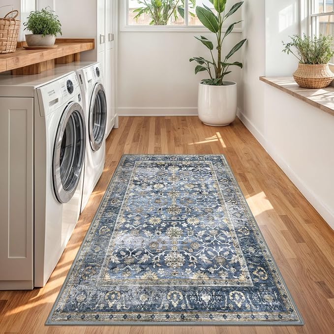 KUTA Vintage Floral 3x5 Entryway Rug, Area Rugs - Image 3