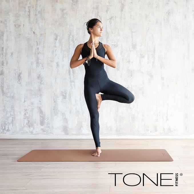 TONE Fitness Yoga Mat 1/4" Thick Non Slip Exercise & Pilates Mat - Image 6