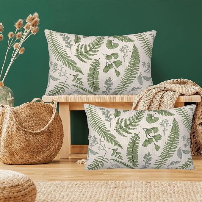 Leaves and Herbs Throw Pillow Cover Case Vintage Floral Botanical Throw Pillows - Image 6